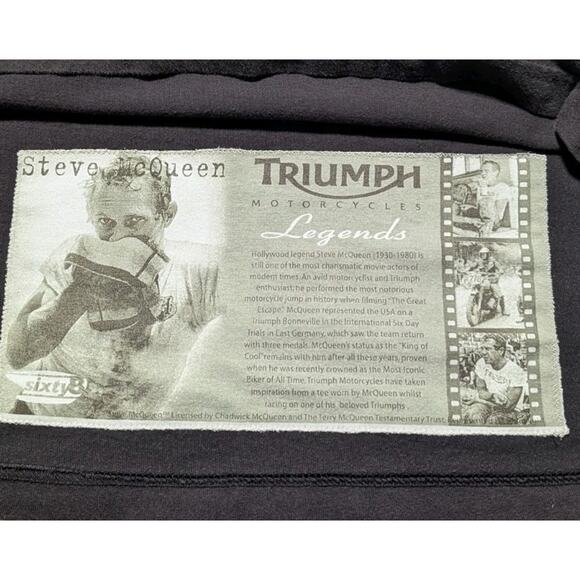 Triumph Motorcycles Steve McQueen Special Edition T-Shirt Men' XL Brown Korea... - Picture 8 of 16